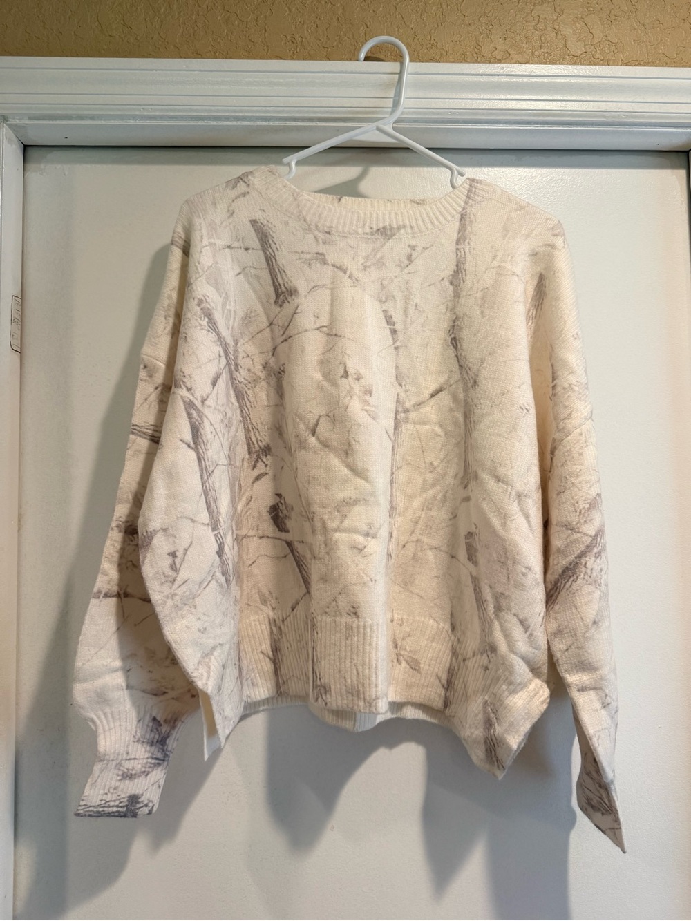 Altar'd State Marble-Print Crewneck Sweater NWT
